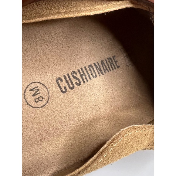 CUSHIONAIRE Genuine Suede Granola Clog Comfort Cork Footbed Sz 8 M Chestnut - Picture 5 of 7